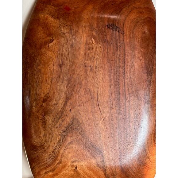 Signed BLAIR HAWAII Koa Wood Platter 25" Mid-Century Modern Vintage 50s/60s - Picture 5 of 6